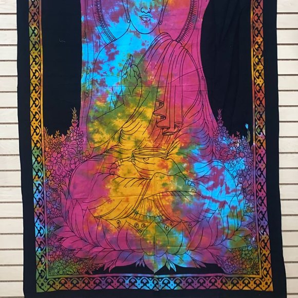 Buddha Under Bodhi Tree Tapestry - Picture 3 of 3